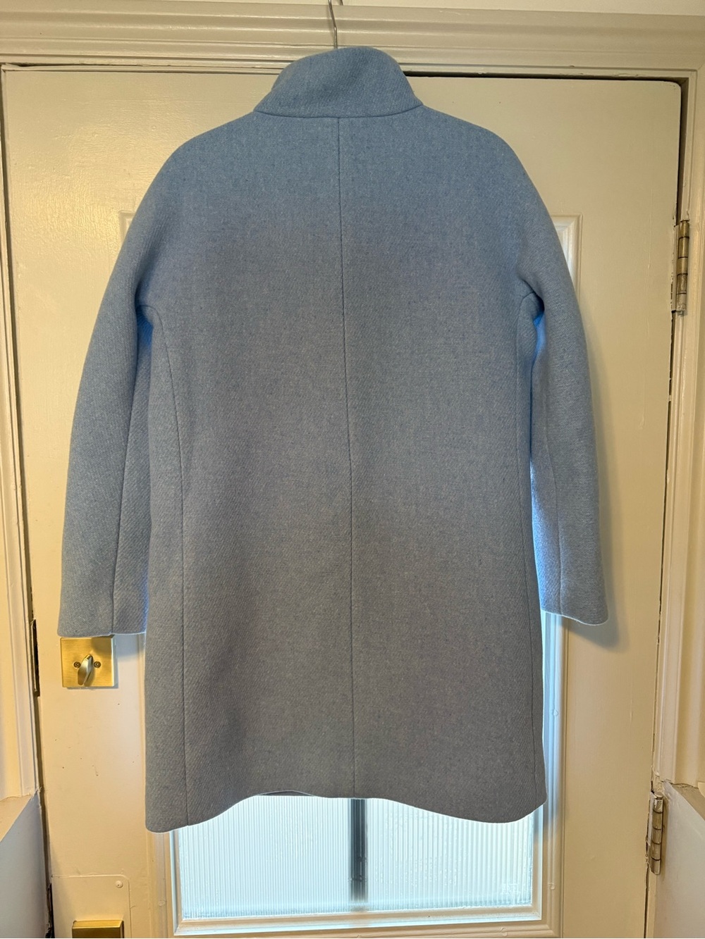 J. Crew Wool Cocoon Coat Stadium Cloth Heather Blue 2P - Picture 10 of 13